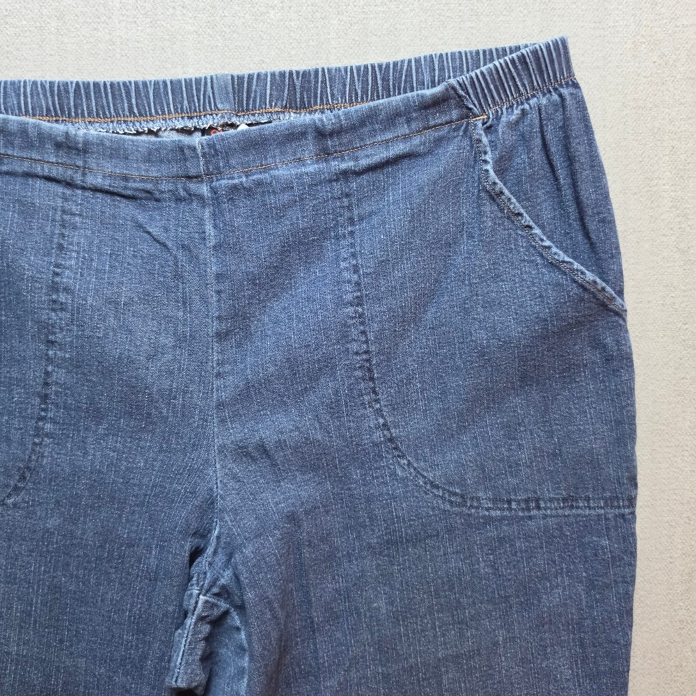 Just My Size Jeans Women 1X Petite Blue Elastic Waist Comfort Stretch Denim - Picture 11 of 15